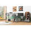 Lit mezzanine double gris avec construction naturelle de longue durée, sans sommier, bois à installation simple, réglable à gauche ou à droite, installation facile-1269317588-1269317585