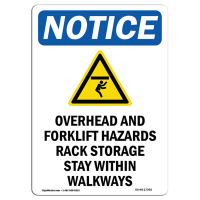 Overhead and Forklift Sign with Symbol