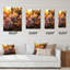 Horloge murale papillon sur une rose pendant le lever du soleil II-99637141