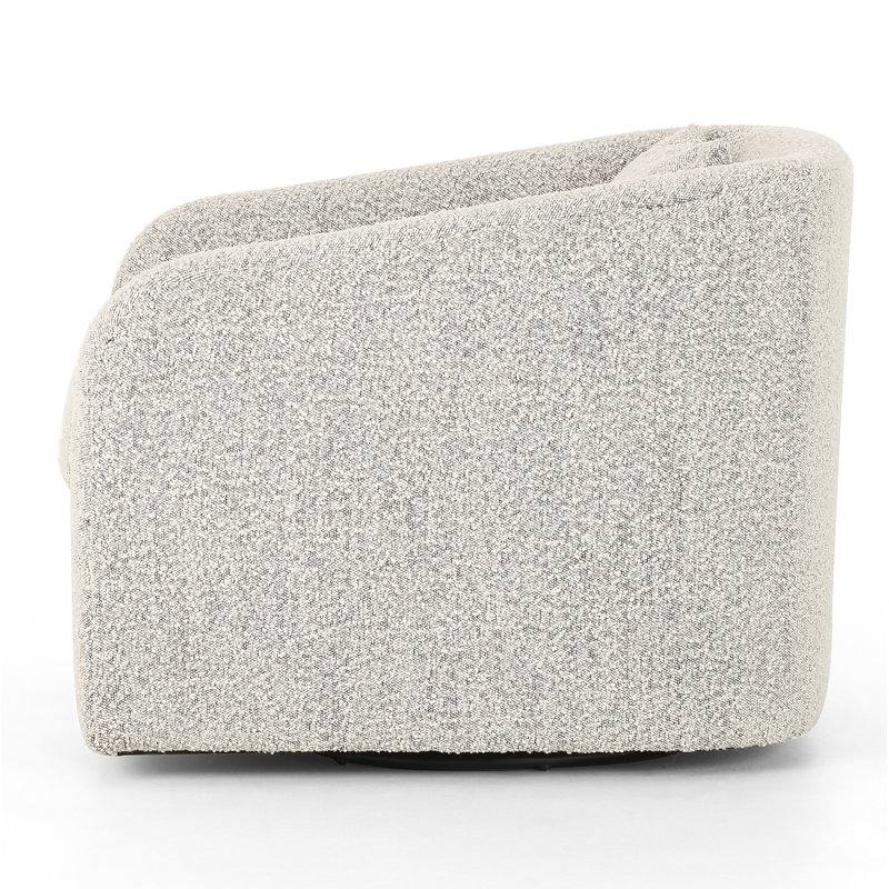 Topanga Swivel Armchair, Knoll Domino Gray Polyester Blend
