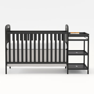 3-In-1 Convertible Baby Crib With Changing Table Combo