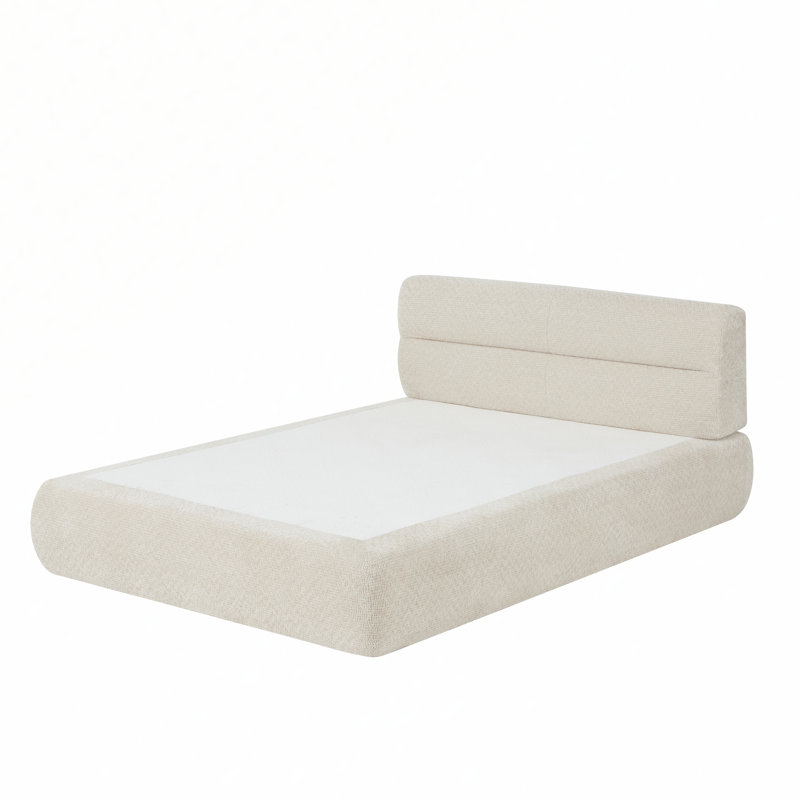 Lit compressible en chenille, Kaki clair / beige