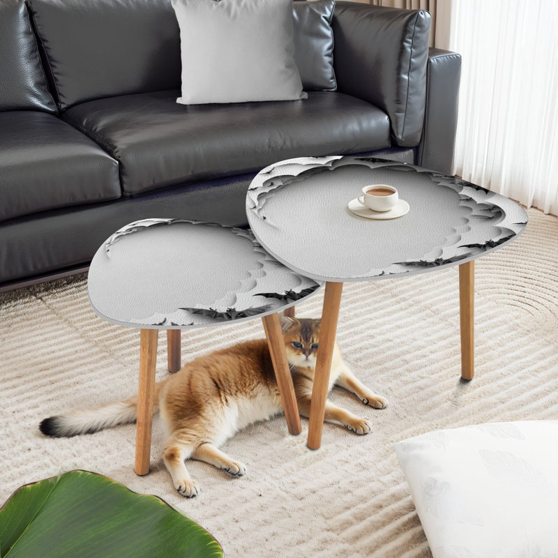 Ensemble de 2 tables basses gigognes Triangle