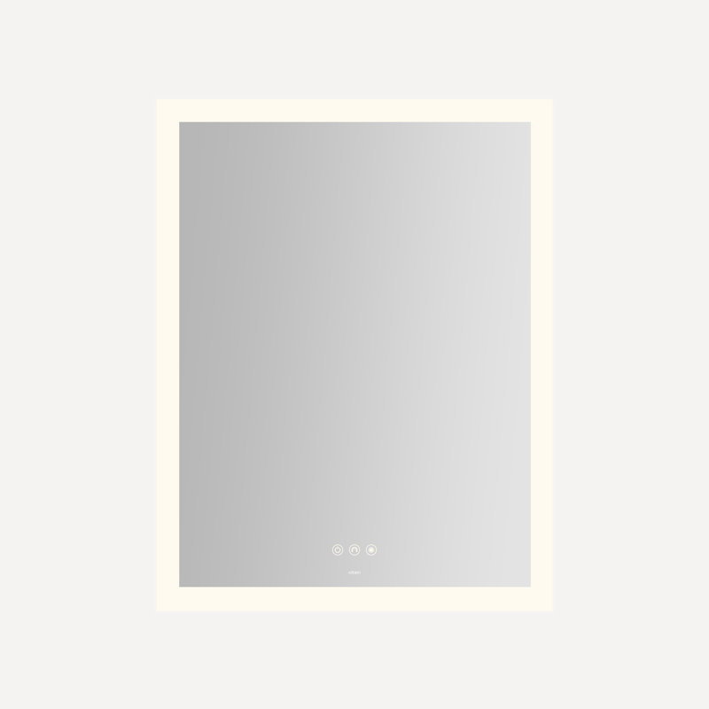 Instinct Lighted Rectangular Mirror, Perimeter Light Pattern, 24" x 30" x 7/8"