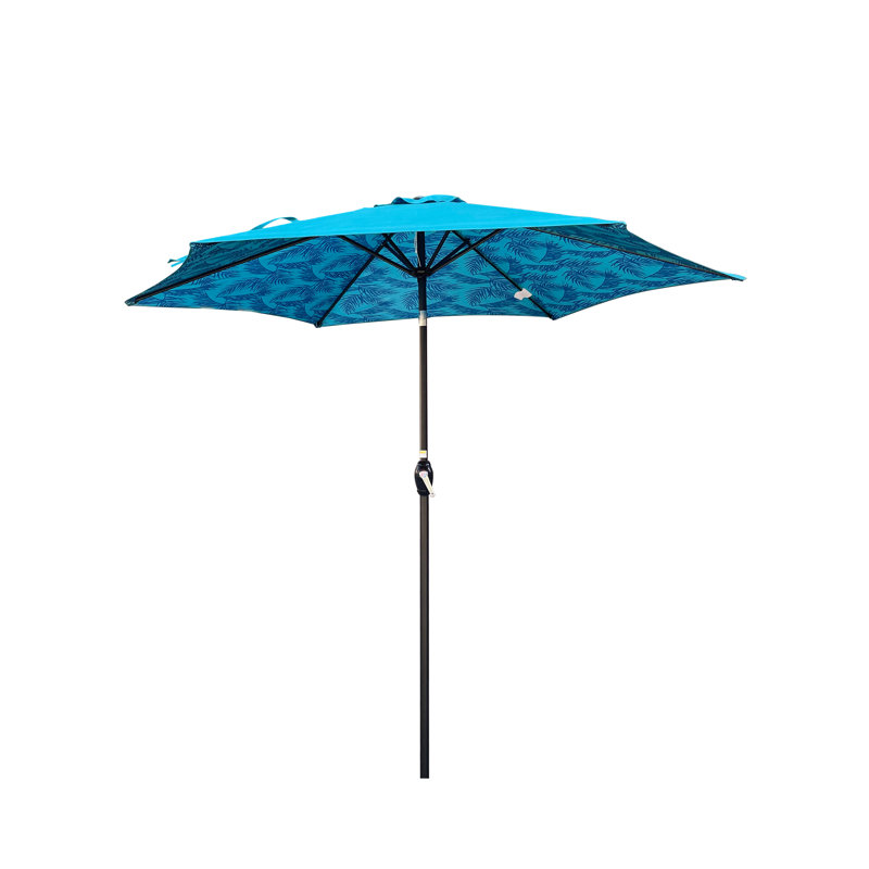 PARAPLUIE 9 PIEDS, Motif cyan