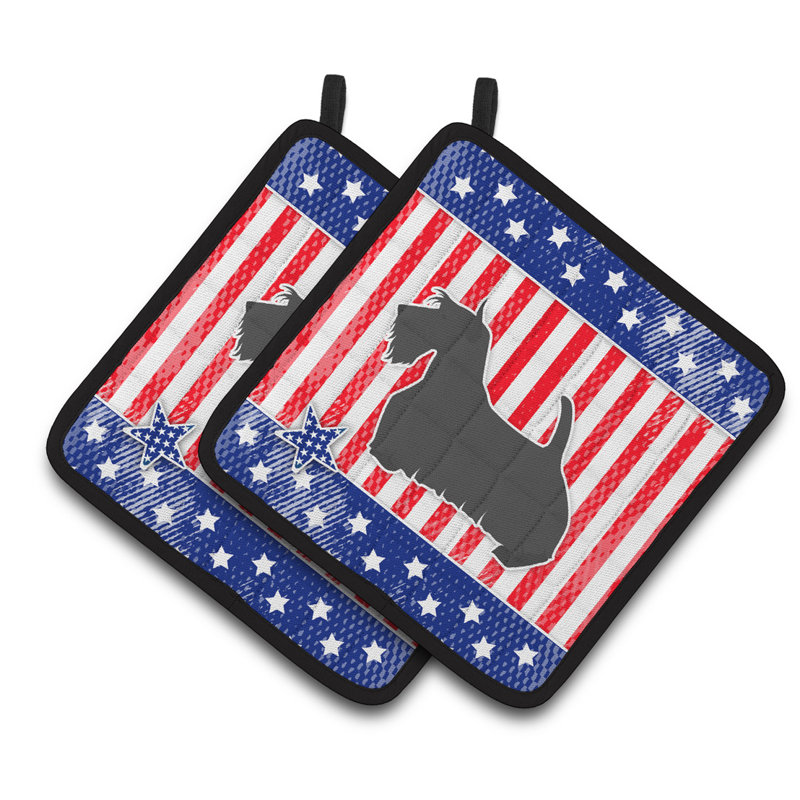 Trinx Patriotic Striped Polyester Potholder