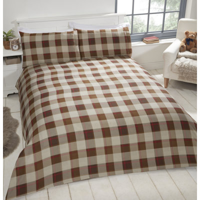 Bugarin Cotton Blend Gingham Bedding with Pillowcases