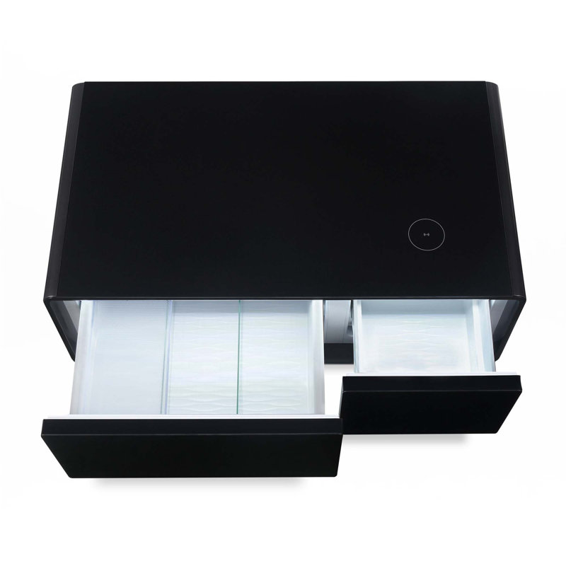 Table basse intelligente avec réfrigérateur intégré, Noir, noir, noir, noir