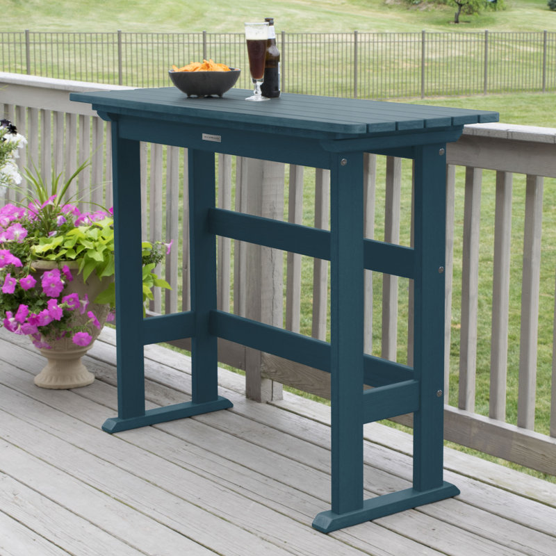 Table d'extérieur en plastique Arbnora, Bleu Nantucket