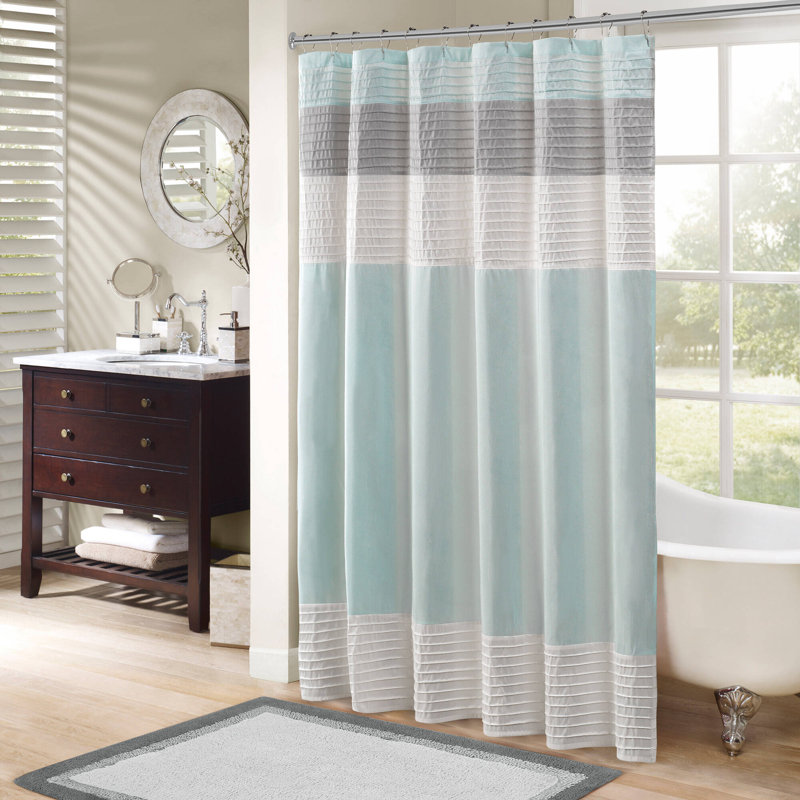Rideau de douche Amherst, Turquoise, H 72 po x l 72 po