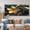 Golden River Of Dark Plumeria Blossom II - Plumeria, reproduction sur toile encadrée