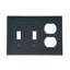 3-Gang Duplex Outlet / Toggle Light Switch Combination Wall Plate