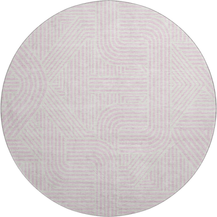 Premium Machine Washable Prisco Pink Rug