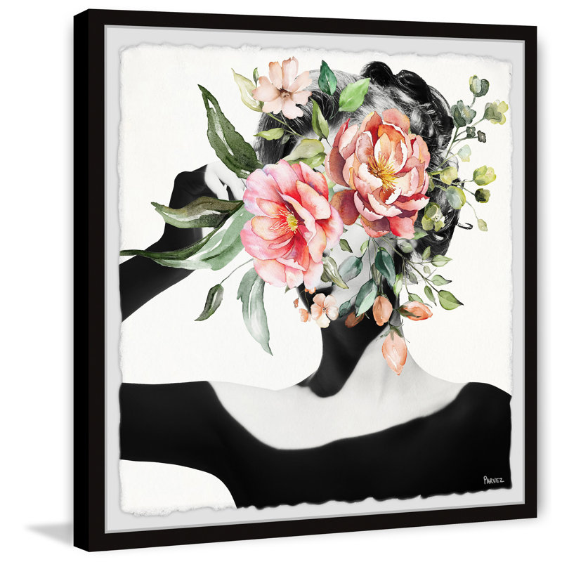 « wild fleuri », impression encadrée, H 12 po x l 12 po x P 1,5 po
