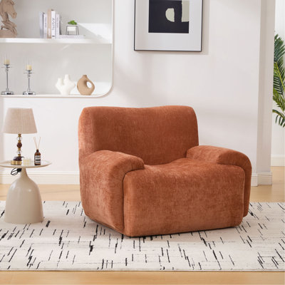 43" Wide Modern Upholstered Oversized Accent Chair, Boneless Single Sofa Chair, Chenille Armchair Comfy Reading Lounge Chair with Deep Seats for Living Room Bedroom Apartment, Dorms
