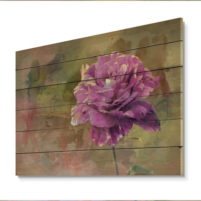 Beauté mauve colorée - peinture sur bois sans cadre