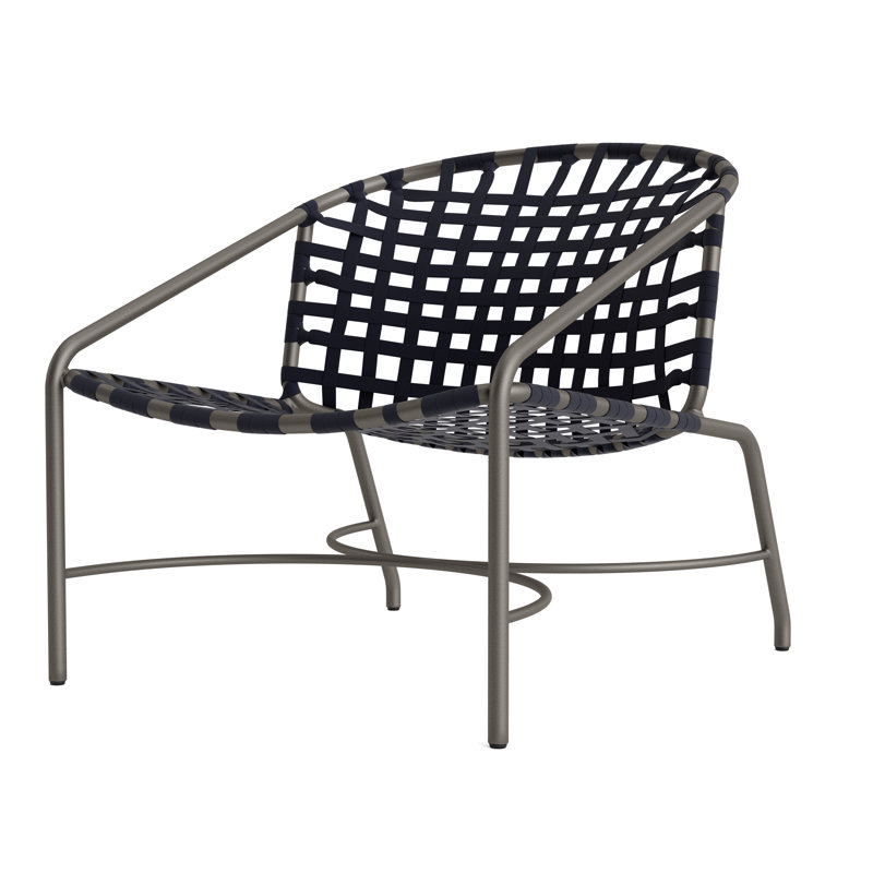 Kantan Outdoor Lounge Chair, Mica/Marine Suncloth Lace