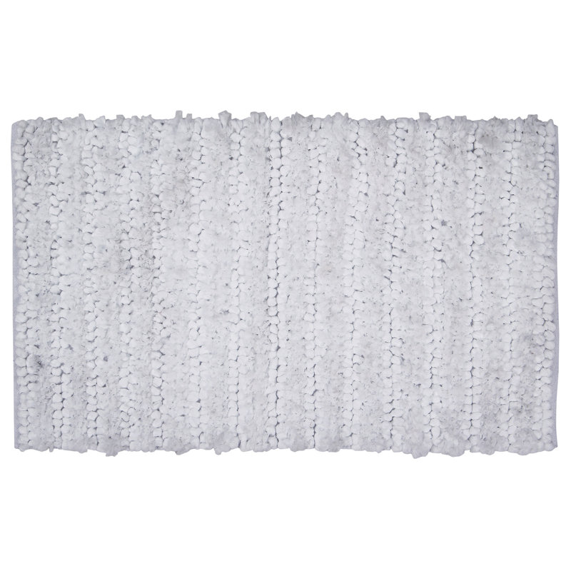 Tapis pour salle de bain Melina, l 21 po x L 34 po, blanc