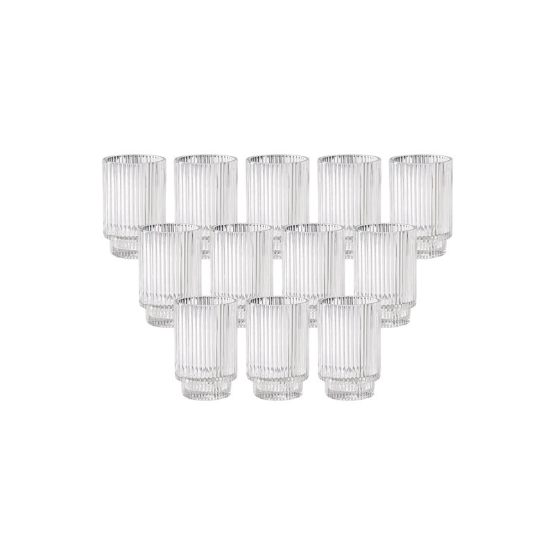 Ensemble de porte-votives de table, Clair, 3.75" H x 2.25" W x 2.25" D, 32