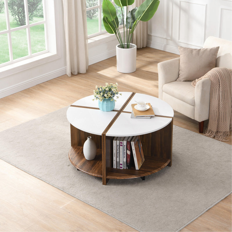Table basse 4 pièces Neyba, Noyer