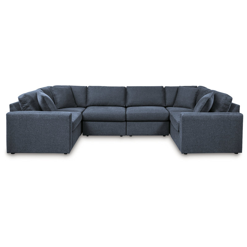 Canapé modulaire 6 pièces Chobanyan, Polyester bleu