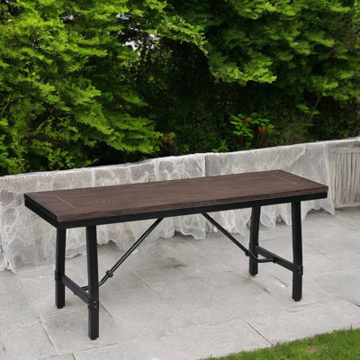 Banc en chêne Mariatu et finition noire