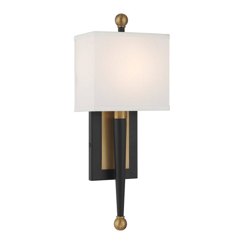 Carnell 1 Light  Sconce, Black