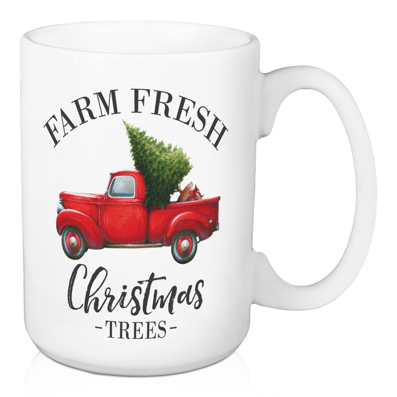 Grande tasse à café farm trees Cates