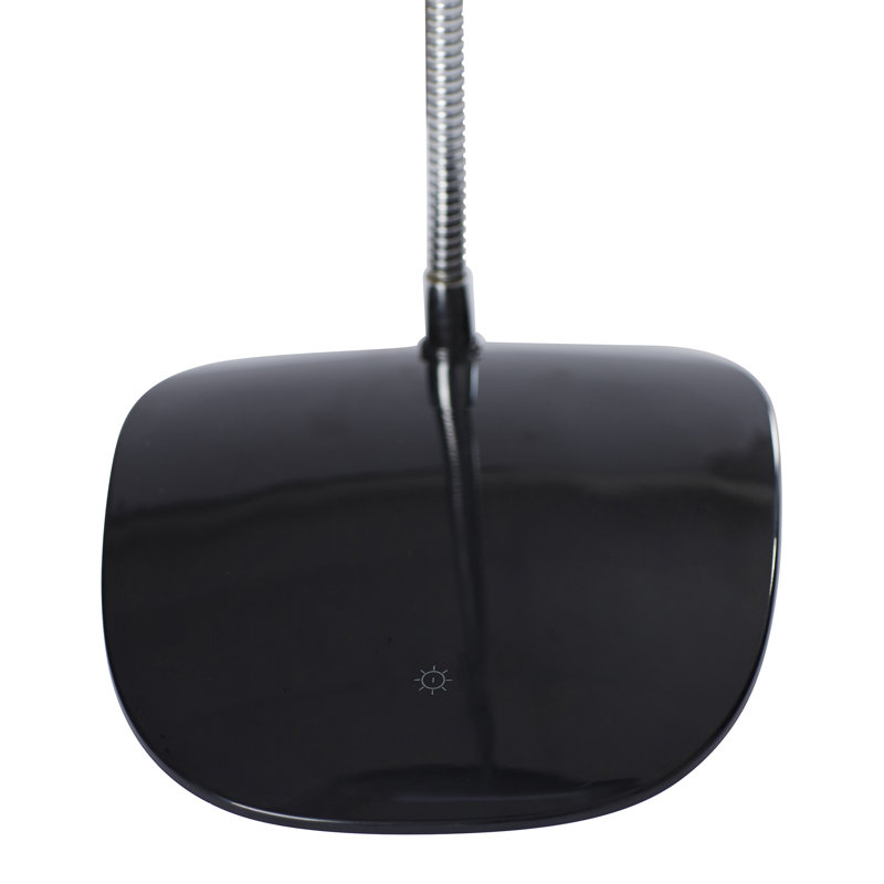 Harlem 13" Desk Lamp, Contemporary Touch-Activated Reading Light with Adjustable Gooseneck, Black