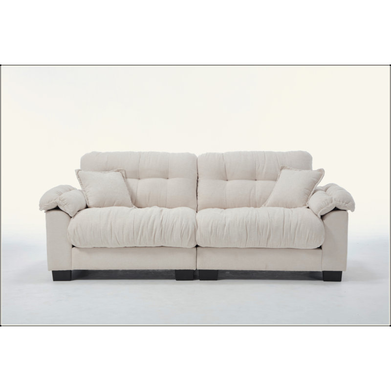Canapé 3 places en chenille, Beige