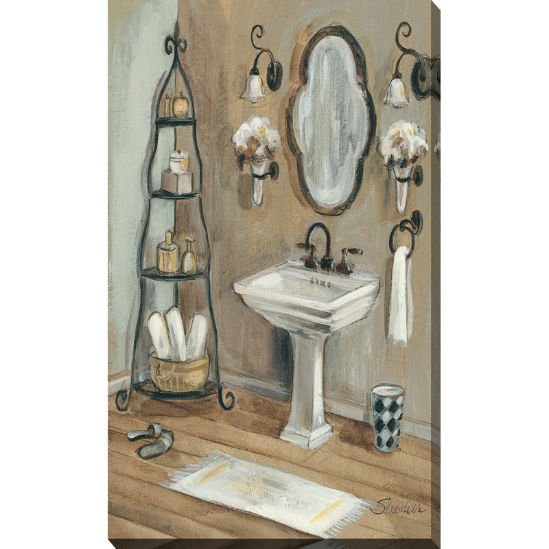 Français bath i, reproduction d’art sur toile tendue, H 48 po x l 28 po