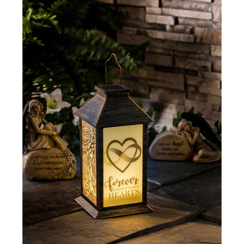10.8'' Solar Powered Integrated LED Cylinder Lantern