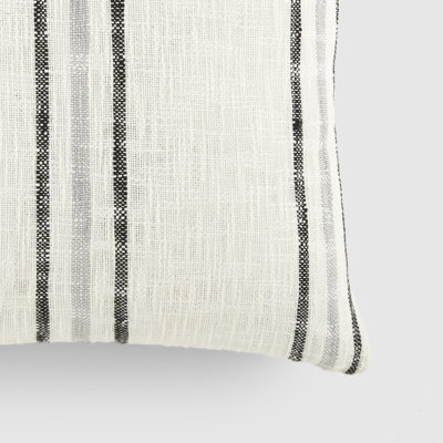 Yarn Dyed Cotton Decor Throw Pillow in Framed Stripe