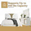 Ensemble de chambre à coucher 6 pièces - Grand lit avec commode, miroir, commode et 2 tables de chevet, blanc moderne et finition champagne-or-2006689745