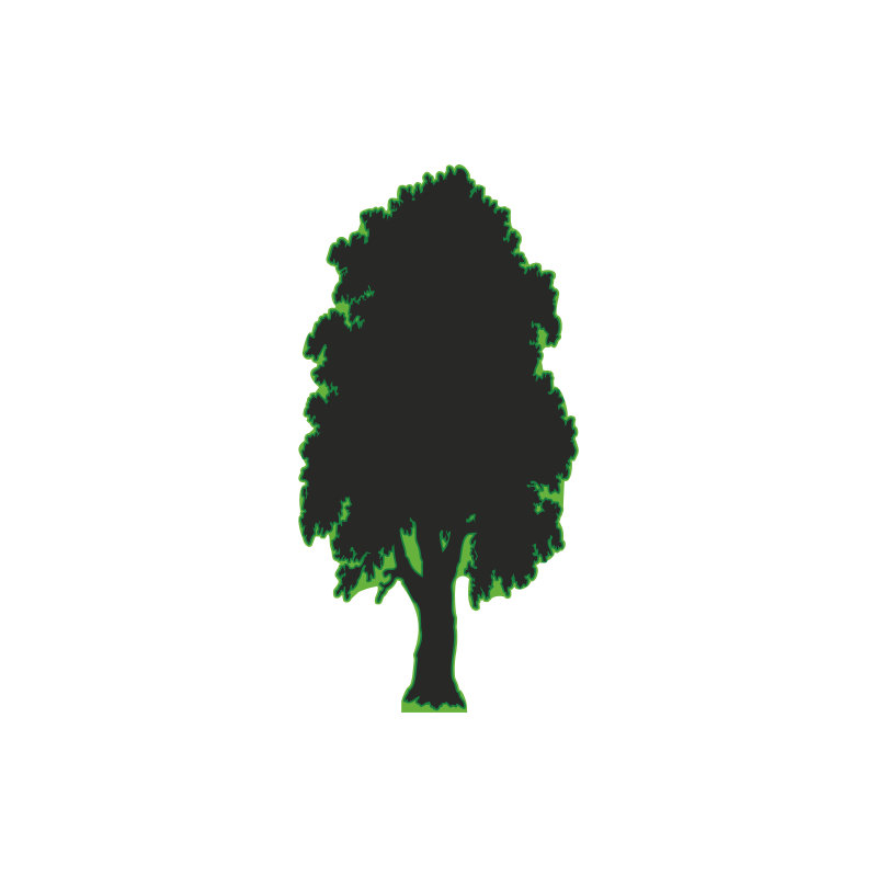 Silhouette d'arbre en carton découpé SP13357