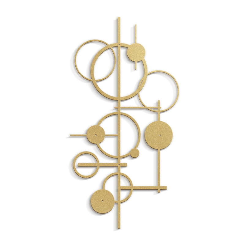 Wall Decor Metal, 36" H x 18" W x 0.05" D, Gold