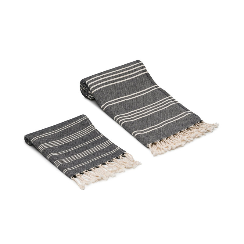 Essuie-mains et serviettes en coton Essential, Noir