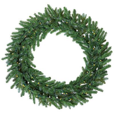 Couronne de Noël épinette artificielle bleue pré-éclairée