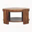 Table basse en bois et cuir Savoy