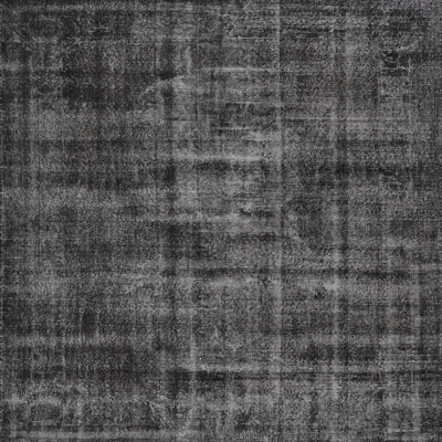 Tapis gris foncé abstrait en laine