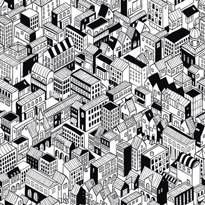 " City Seamless Pattern "