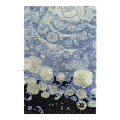 Rug & Kilim’S Gift-Size Abstract Rug In Blue With Geometric Patterns