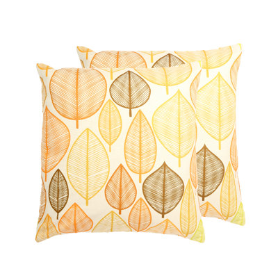 Housse de coussin feuille carrée
