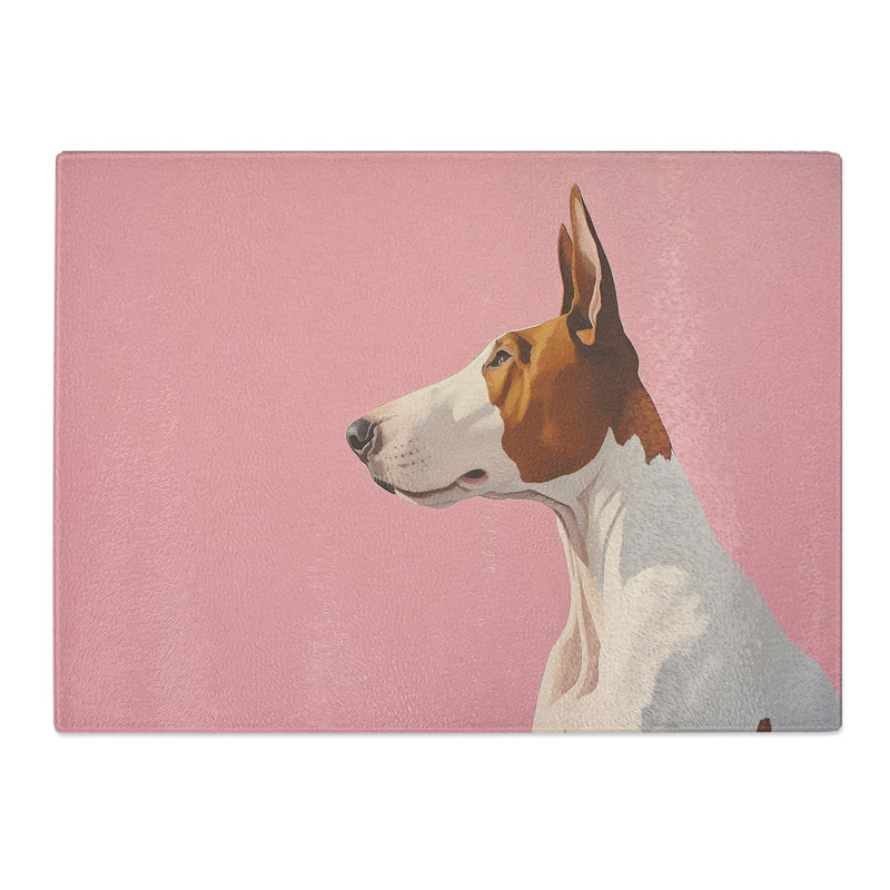 English Bull Terrier Minimalism No.2  Glass Chopping Board