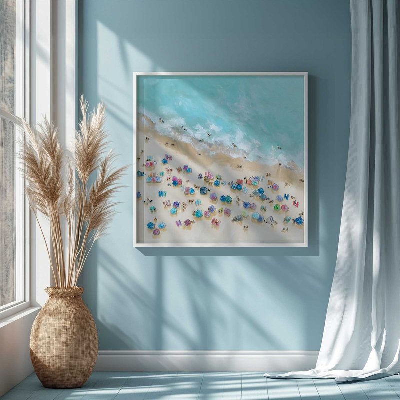 «Summer Crowd», reproduction d'art, Blanc opaque, H 13,5 po x l 13,5 po