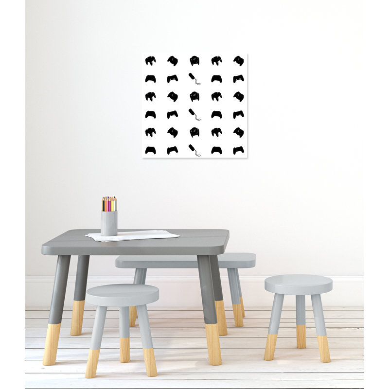 Imprimé papier à motif de joueur, H 24 po x l 24 po x P 1,5 po, Canevas