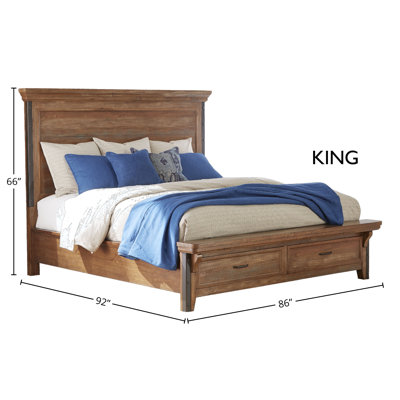 Dargan Panel Bed, Canyon Brown with Storage