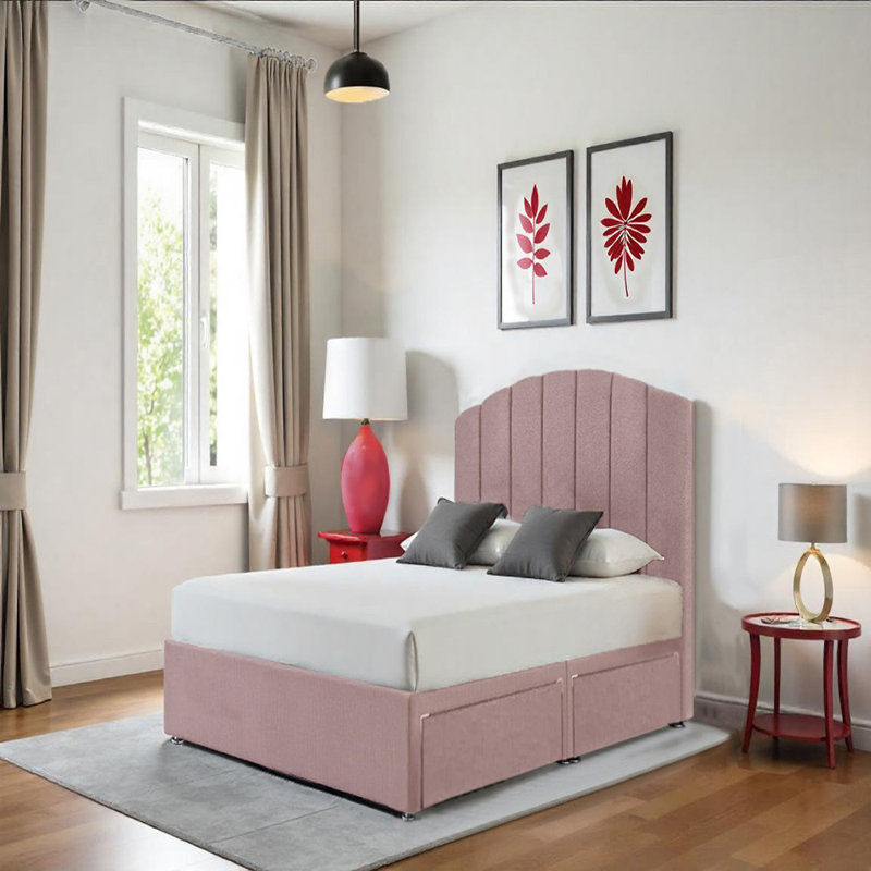Upholstered Bed with Mattress, Single (3')