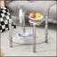 Table basse sophistiquée à double couche en verre trempé pour un style de vie élégant-831963171