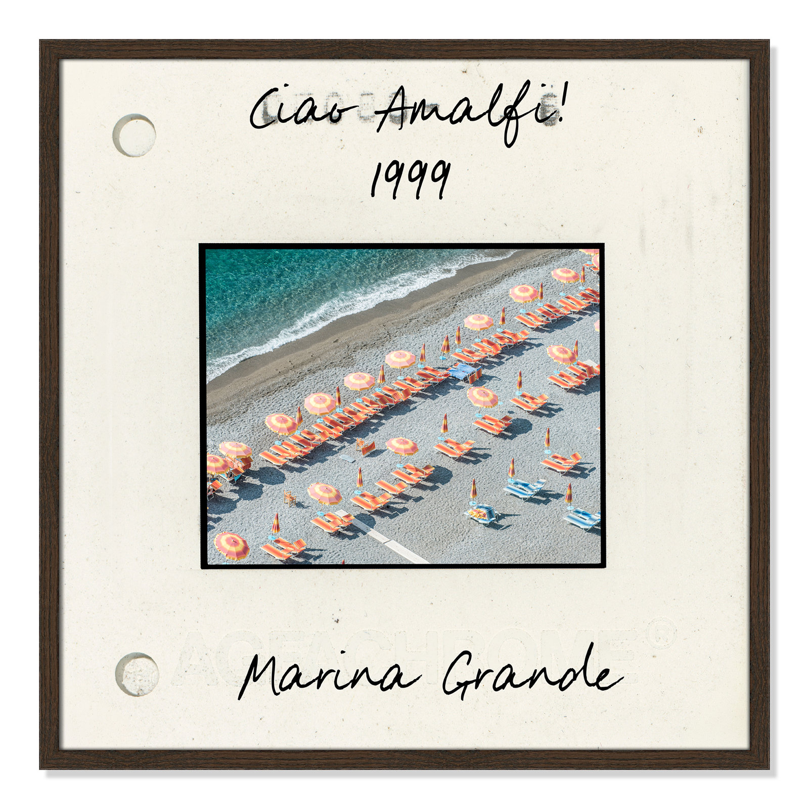 Ritona "Amalfi, Italy - Marina Grande" Print, Walnut Single Picture Framed Paper, 27.5" H x 27.5" W x 0.75" D
